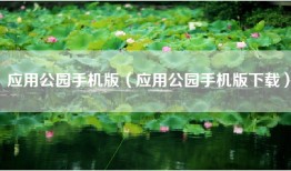 应用公园手机版（应用公园手机版下载）