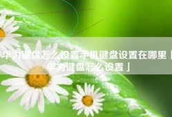 华为键盘怎么设置手机键盘设置在哪里「华为键盘怎么设置」
