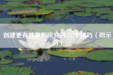 创建更有效案例研究的 11 个技巧（附示例）