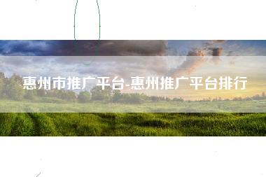 惠州市推广平台-惠州推广平台排行
